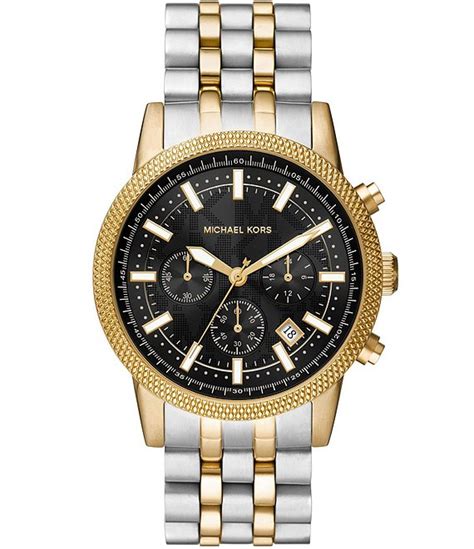 michael kors oversized hutton two-tone watch|hutton two tone watch.